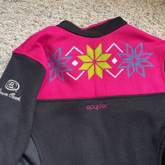 EUC youth Large black Spyder core sweater jacket with beaver Creek Resort logo - Picture 6 of 6